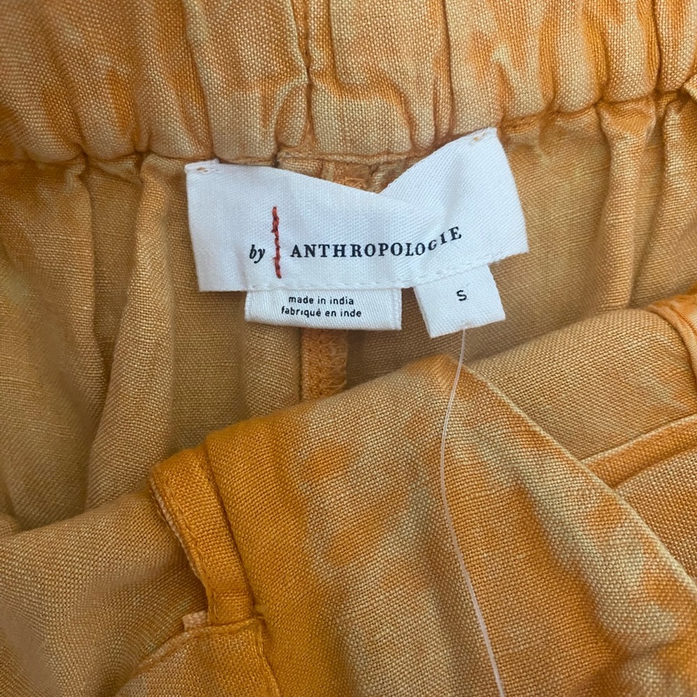 Anthropologie Linen Blend Embroidered Parachute Pants Size Small - Picture 7 of 9